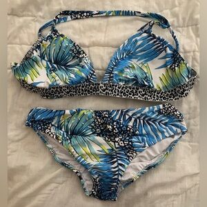 VENUS Blue and Green Tropical Bikini